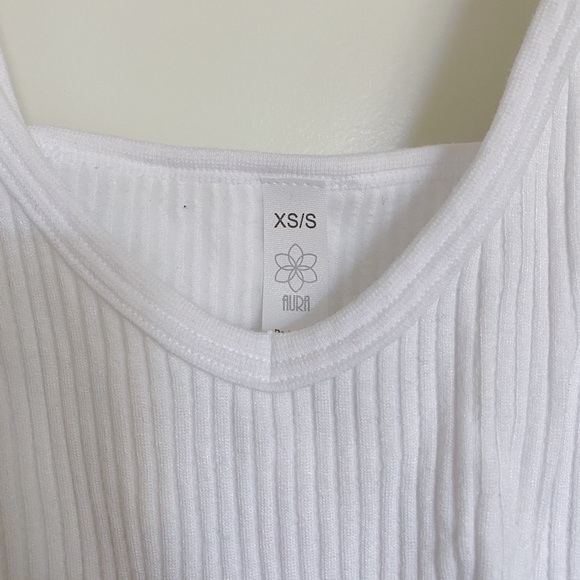 NWOT white ribbed bodysuit - Picture 2 of 3